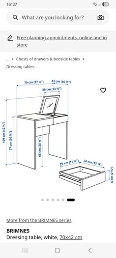 White Ikea dressing table