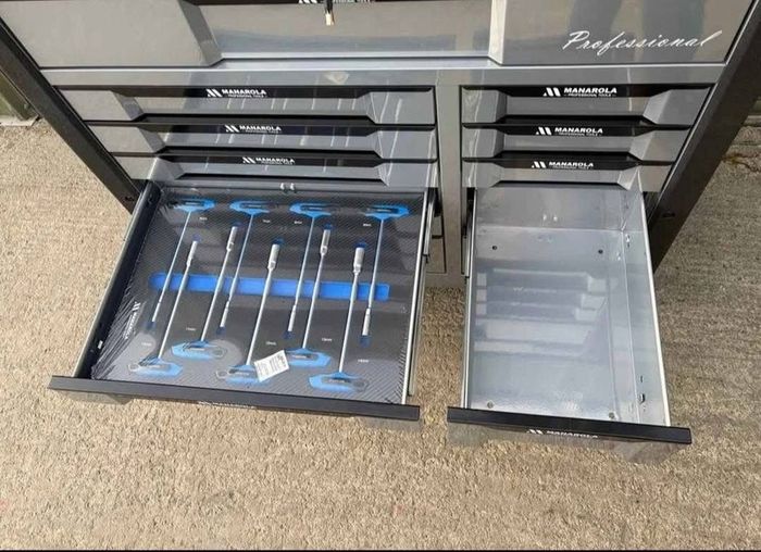 12 Drawer toolbox full of tools+free impact socket set