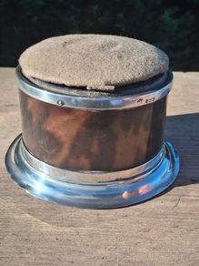 1908 Tortoiseshell and Sterling Silver Trinket Case