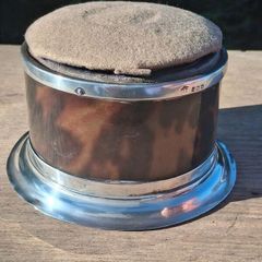 1908 Tortoiseshell and Sterling Silver Trinket Case