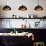 2 Pack Industrial Suspended Ceiling Pendant Light Fixtures Black Metal Vintage Lampshades for Kitchen Island Farmhouse Restaurant Loft Coffee Bar Image 5