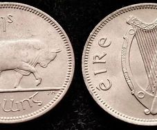 [#37] - Ireland 1966 | 1 Shilling | 1s | Bull | KM.14a | MS