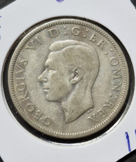 Great Britain 1939 King George VI Silver .500 Half Crown Coin