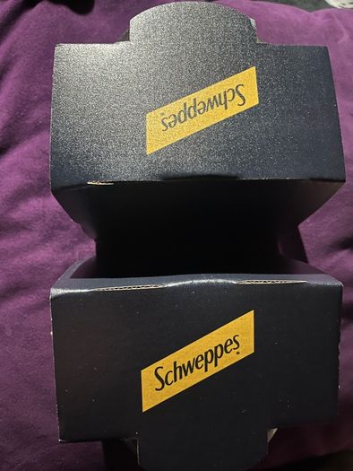 2 Schweppes glasses