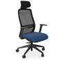 NV High Back Swivel Mesh Chair Black Frame with adjustable arms and headrest Image 7