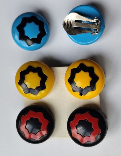 Colourful Vintage Earrings Set of 3 pairs