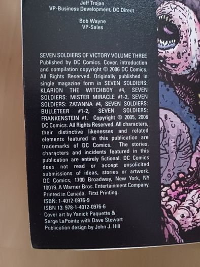 Seven Soldiers of Victory by Grant Morrison (Volume 1 to 4 DC Comics Graphic Novels 2006)