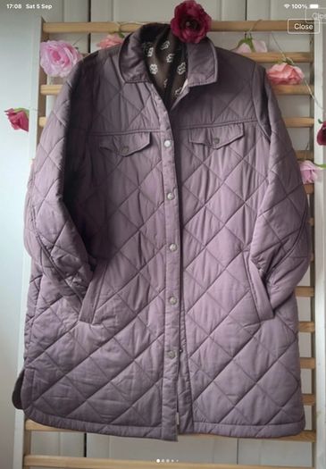 jacket fat face shacket quilted size 14 plum/ brown shade