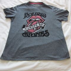 The Rolling Stones Europe '82 Tour Official Tee T-Shirt Mens