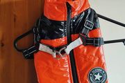 DUOMM Waterproof Dog Puffer Jacket with Integrated Harness Size Medium Like New