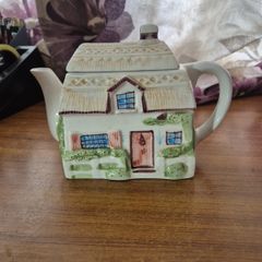 Vintage Cottage House Teapot