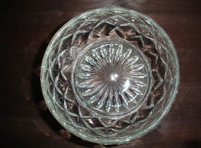 Sowerby Art Deco Flint Pressed Glass  Sugar Bowl