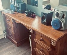 Hardwood Study Desk /great Condition