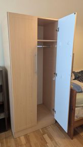wardrobe (plus niche) 77cm (W) x 54cm (D) x 181cm (H)