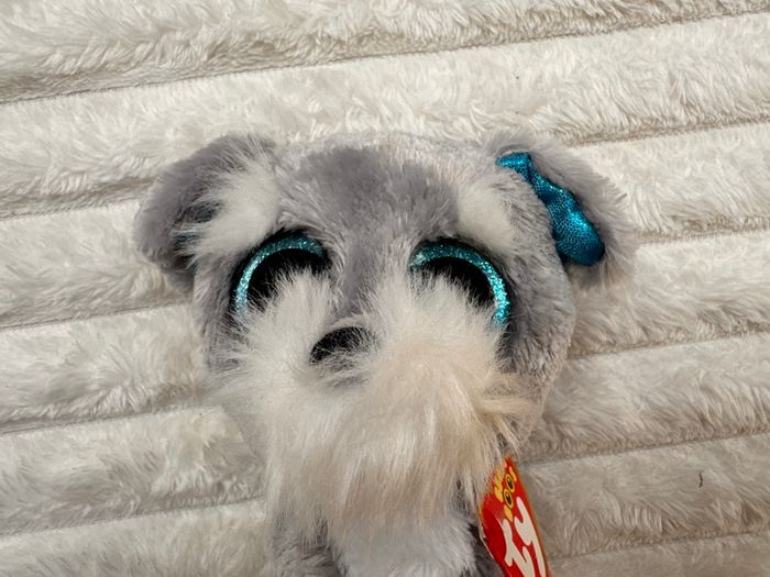 Ty Beanie Boo Whiskers approx. 15 cm. Plush Schnauzer Dog Please see photos