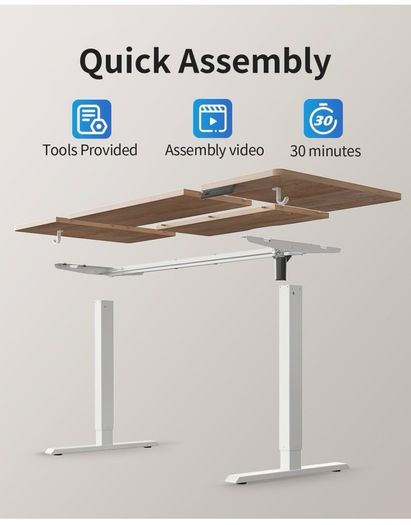 Electric Standing Desk Height Adjustable For Gaming and Computer, 120 x 60cm Sit Stand