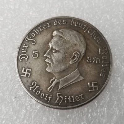 Ww2 Mark German Coin  Hitler Luftwaffe Swastika Nazi Warplane  Reichsmark