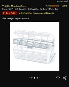 Baby bottle & soother parts dishwasher basket