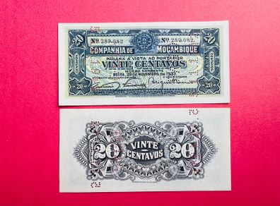 Mozambique. 20 CENTAVOS   1933  PERFORATED  . pick. R029  ( Uncirculated )