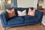 Two seater comfy velvet sofa