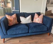 Two seater comfy velvet sofa