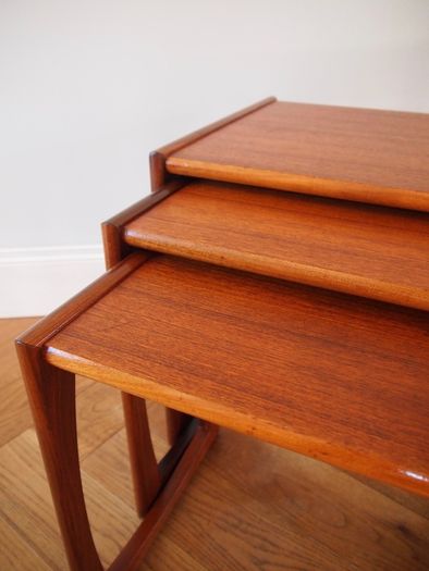 G Plan Quadrille Teak Nest of Tables Mid Century Vintage Retro