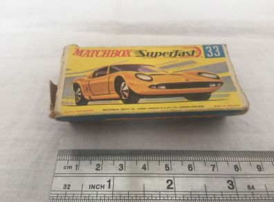 Matchbox Superfast. No. 33. Box for Lamborghini Miura