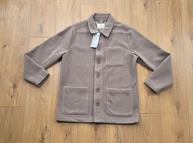 Folk Men's Greyson Waffle knit Overshirt Shacket Size Large
