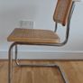 Pair of Mid-Century Modern Cesca Style Wicker & Chrome Dining Chairs Image 4