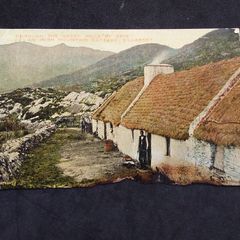 Ireland Postcard : Through The Green Hills of Erin an Irish Mountain Cottage , Killarney - 1920s , ( Damaged )