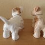 Two Sylvac Glased Porcelain Pottery Dogs Very Very Collectable Made In The Uk 1930's  In Perfect Condition ! Image 6