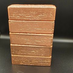 5kg Custom Hand-Poured .999 Copper Bar Lot (5x 1kg Bars)