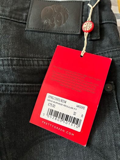 Pretty Green BNWT black jeans