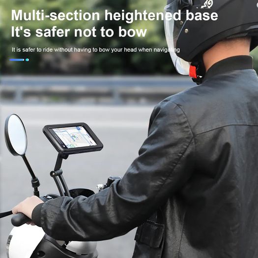Waterproof Motorcycle Bike Mobile Phone Holder Support Universal Bicycle GPS 360 Swivel Adjustable Motorcycle MotorBike Motor Bike Electric Scooter Cellphone Holder