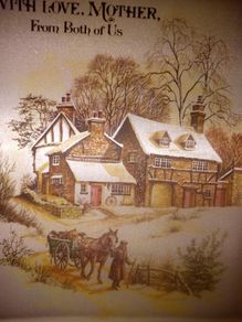Beautiful Vintage Mothers Christmas Card A4