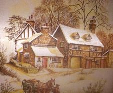 Beautiful Vintage Mothers Christmas Card A4
