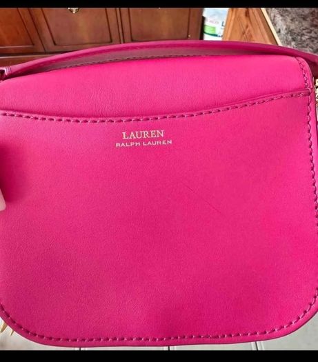 Ralph lauren addie crossbody bag pink leather