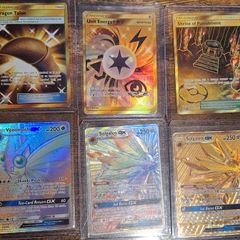 Gold & rainbow secret rare pokemon card bundle