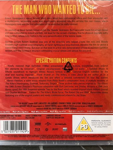 The Killers/ 2 Early Stanley Kubrick Special Edition Blu Rays - New and Sealed