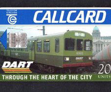 1996 Ireland 20 unit D.A.R.T (Dublin Area Rapid Transport) Weekly Ticket (Schlumberger SC7) Call Card Used