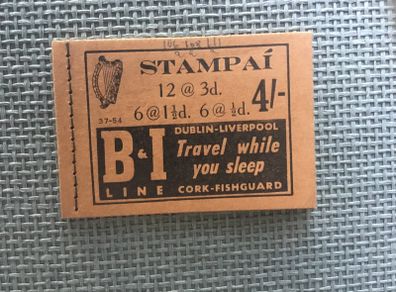 Irish stamps, 1954 definitive booklet,