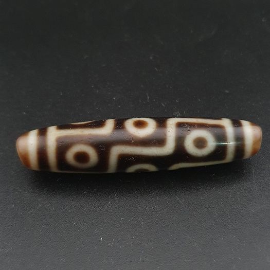 Antique Himalayan 9 Eyes Agate Dzi Bead Amulet