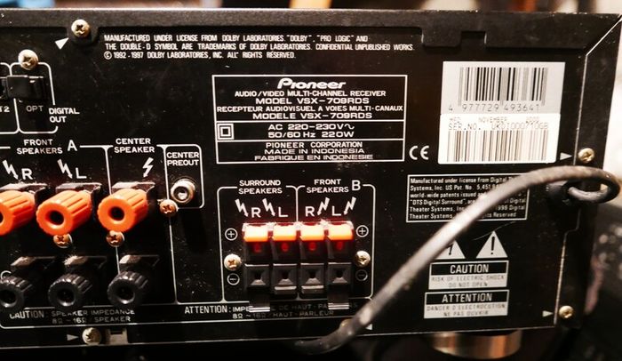Pioneer Vsx-709rds Audio Video Receiver Tested +remote