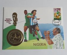 Nigeria USA WORLD CUP 1994 Coin Cover Vintage