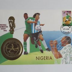 Nigeria USA WORLD CUP 1994 Coin Cover Vintage