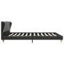 Bed Frame Dark Grey Burlap 135x190 cm Image 4