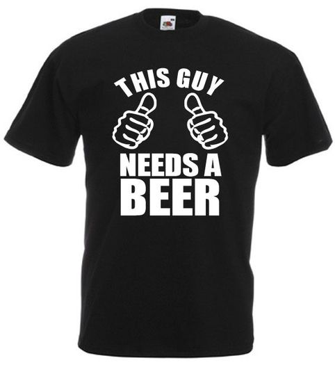 This Guy Needs A Beer  Mens funny t-shirt tee top shirt