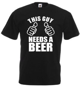 This Guy Needs A Beer  Mens funny t-shirt tee top shirt