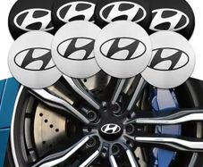 4Pcs 56mm Car Wheel Center Hub Sticker Cap For Hyundai Accent Elantra Veloster Getz Tucson i20 Rim Cover Stickers Accessories