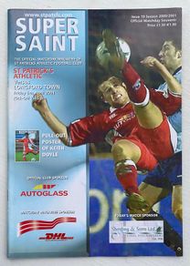 2001 St. Patrick's Athletics v Longford Town - League of Ireland Premier Division Programme